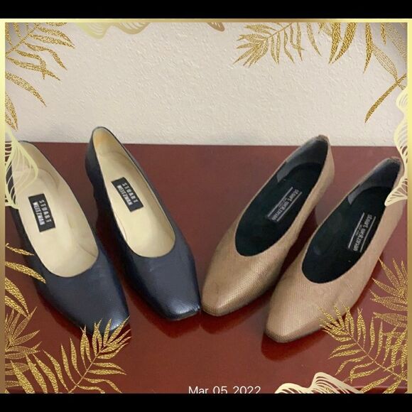đ STUARTâWEITZNANâBUNDLEâ8.5B NavyâandâBrownâ1âinchâshoesâđ  - Picture 1 of 11